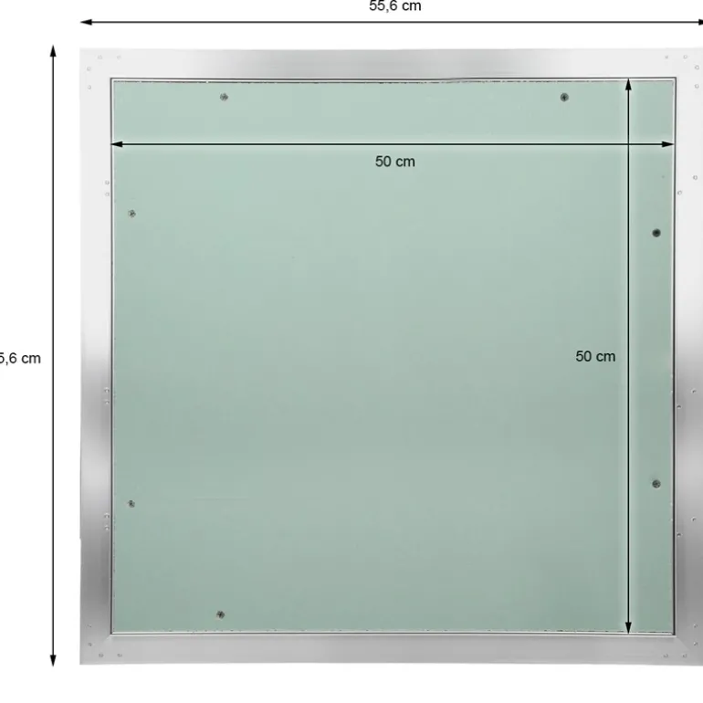 Revisionsklappe GK-Einlage, 500x500 mm, mit Rahmen aus Aluminium