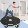 Rollbrett Möbelroller rund Ø 57 cm aus Multiplex mit Feststellbremsen Tragkraft 800 kg