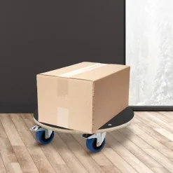 Rollbrett Möbelroller rund Ø 57 cm aus Multiplex mit Feststellbremsen Tragkraft 800 kg