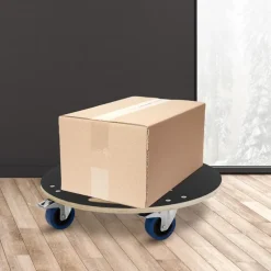 Rollbrett Möbelroller rund Ø 67 cm aus Multiplex mit Feststellbremsen Tragkraft 800 kg
