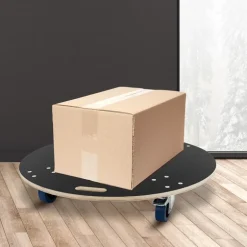 Rollbrett Möbelroller rund Ø 87 cm aus Multiplex mit Feststellbremsen Tragkraft 800 kg