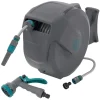Schlauchaufroller 30m+2m Schlauchtrommel Wand-Schlauchbox RollUp mit Arretierstop und 9 Sprühfunktionen 180° Schwenkbar