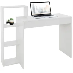 Schreibtisch mit Regal 110x72x40 cm Weiß ML-Design