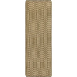 Sitzbank 120x48x40 cm Weiß/Gold Stoffbezug mit Holzbeine WOMO-Design