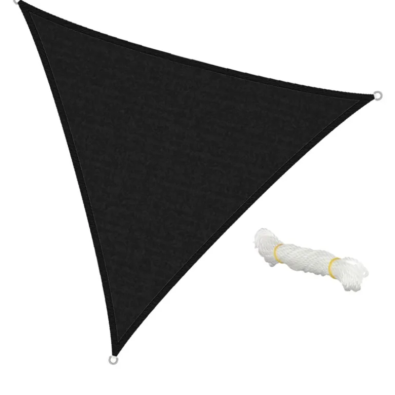 Sonnensegel dreieck 3,6x3,6x3,6 m Anthrazit 100% HDPE mit UV Schutz inkl. Befestigungsseile
