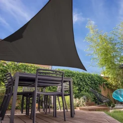 Sonnensegel dreieck 3,6x3,6x3,6 m Anthrazit 100% HDPE mit UV Schutz inkl. Befestigungsseile