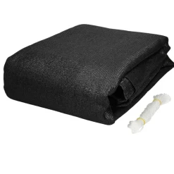 Sonnensegel quadrat 3,6x3,6 m Anthrazit 100% HDPE mit UV Schutz inkl. Befestigungsseile