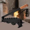 Spanmesser Handholzspalter mit Holzgriff schwarz inkl. Montagematerial manueller Holzspalter