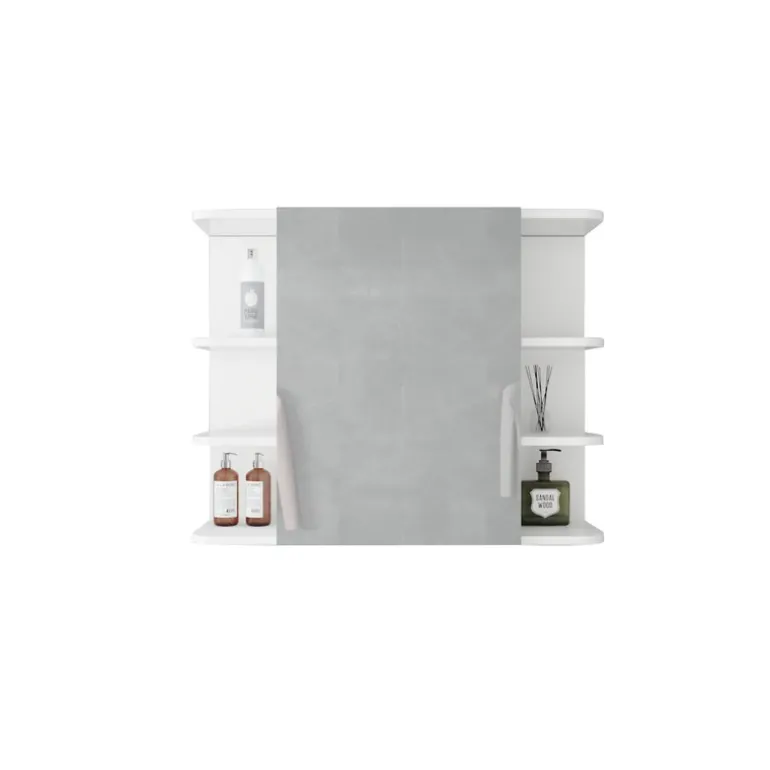 Spiegelschrank 80x64x21 cm Weiß ML-Design