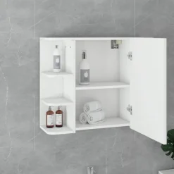 Spiegelschrank 80x64x21 cm Weiß ML-Design