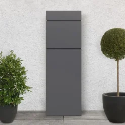 Standbriefkasten freistehend bis DIN A4 115 cm hoch Anthrazit aus rostfreiem Stahl ML-Design