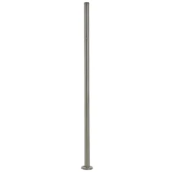 Standbriefkasten mit Zeitungsfach 37x37x11 cm Anthrazit/Holzoptik aus Stahl ML-Design, Modernes Horizontales Design Standhöhe 120cm Silber