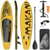 Stand Up Paddle aufblasbares SUP Board Makani 320x80x15 cm in Gelb aus PVC inkl. Pumpe und Tragetasche