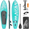 Stand Up Paddle aufblasbares SUP Board Makani 320x80x15 cm in Türkis aus PVC inkl. Pumpe und Tragetasche