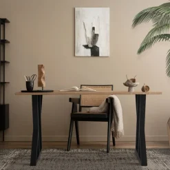 2 Stück Tischbeine B50xH71 cm Tischkufen X-Form Stahl pulverbeschichtet Schwarz ML-Design