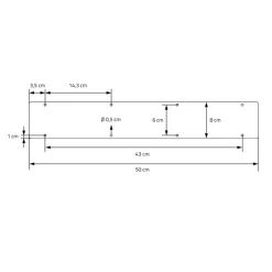 2 Stück Tischbeine B50xH71,5 cm Tischkufen rechteckige Form Stahl pulverbeschichtet Schwarz ML-Design