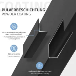 2 Stück Tischbeine B60xH72 cm Tischkufen X-Form Stahl pulverbeschichtet Schwarz ML-Design