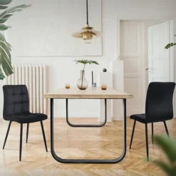 2 Stück Tischbeine B80xH72 cm Tischkufen O-Form aus Stahl pulverbeschichtet Schwarz ML-Design