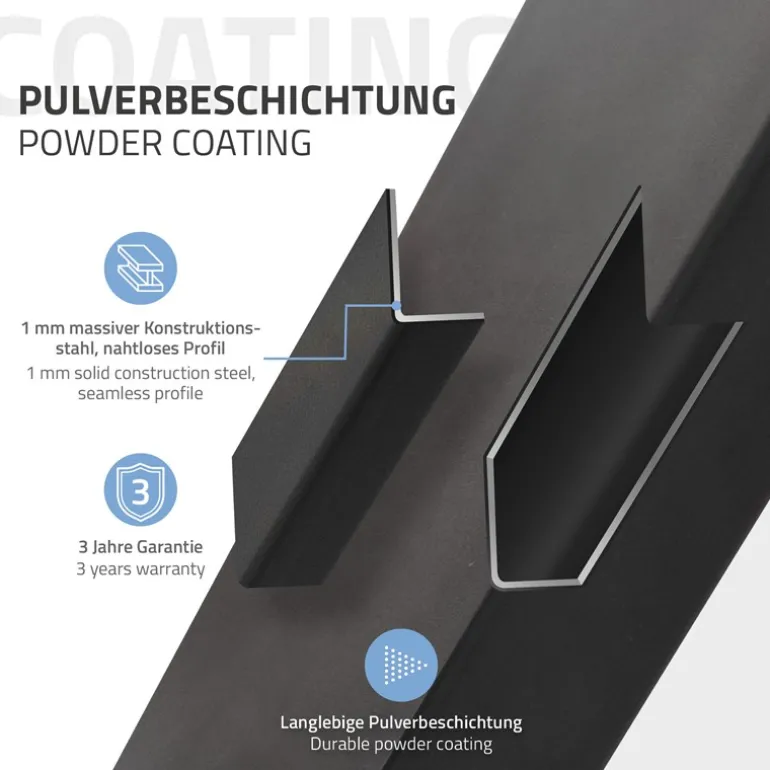 Tischbeine Tischgestell 2er Set V-Design 40 x 43 cm Industrial aus Stahl ML-Design