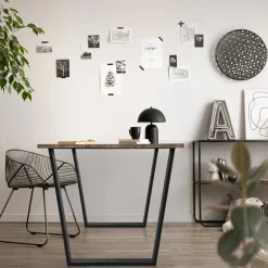 Tischbeine Tischgestell 2er Set V-Design 75 x 72 cm schwarz matt aus Stahl ML-Design