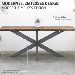 Tischbeine Tischgestell X-Design 78 x 71 x 150 cm Anthrazit aus Metall ML-Design
