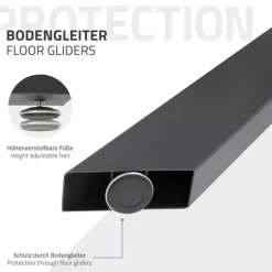 Tischbeine Tischgestell X-Design 78 x 71 x 150 cm Anthrazit aus Metall ML-Design