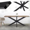 Tischbeine Tischgestell X-Design 78 x 71 x 150 cm Schwarz aus Metall von ML-Design