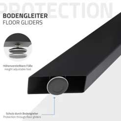 Tischbeine Tischgestell X-Design 78 x 71 x 150 cm Schwarz aus Metall von ML-Design