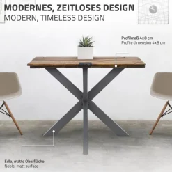 Tischbeine Tischgestell X-Design 85 x 71 x 85 cm Anthrazit aus Metall ML-Design