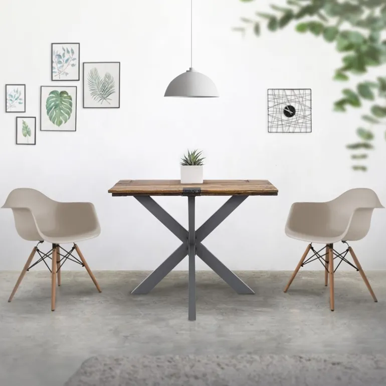 Tischbeine Tischgestell X-Design 85 x 71 x 85 cm Anthrazit aus Metall ML-Design