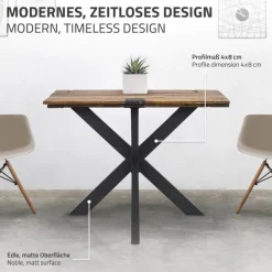 Tischbeine Tischgestell X-Design 85 x 71 x 85 cm Schwarz aus Metall ML-Design