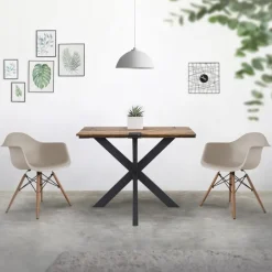 Tischbeine Tischgestell X-Design 85 x 71 x 85 cm Schwarz aus Metall ML-Design