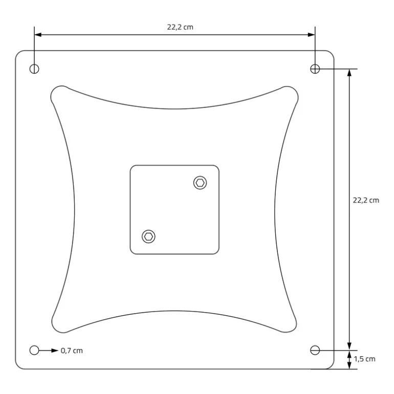 Tischgestell Doppel Schwarz Höhe 72cm Stahl pulverbeschichtet 70x43cm Bodenplatte ML-Design