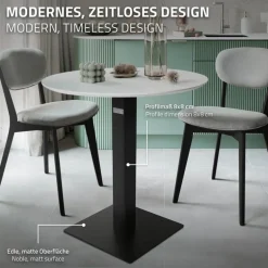 Tischgestell Single Schwarz Höhe 72cm aus pulverbeschichteteter Stahl 43x43 cm Bodenplatte Montagematerial ML-Design