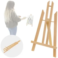 Tischstaffelei klein verstellbar 22x14x40,5 cm Braun aus Holz