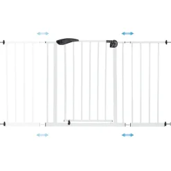 Türschutzgitter Weiß 105-115 cm aus Metall