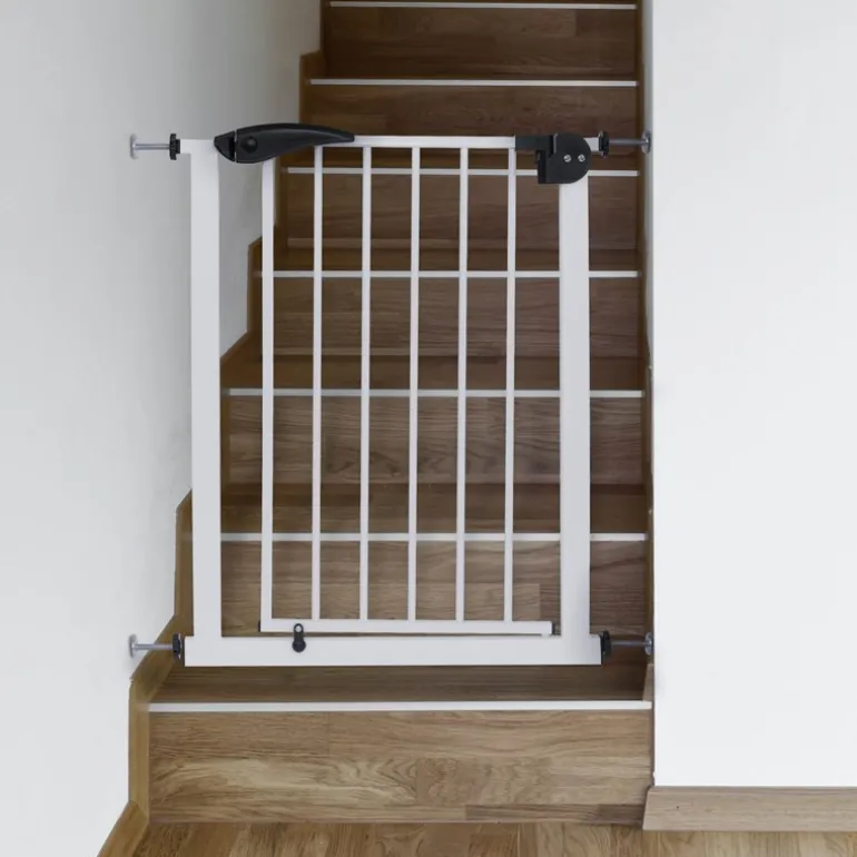 Türschutzgitter Weiß 70-75 cm aus Metall