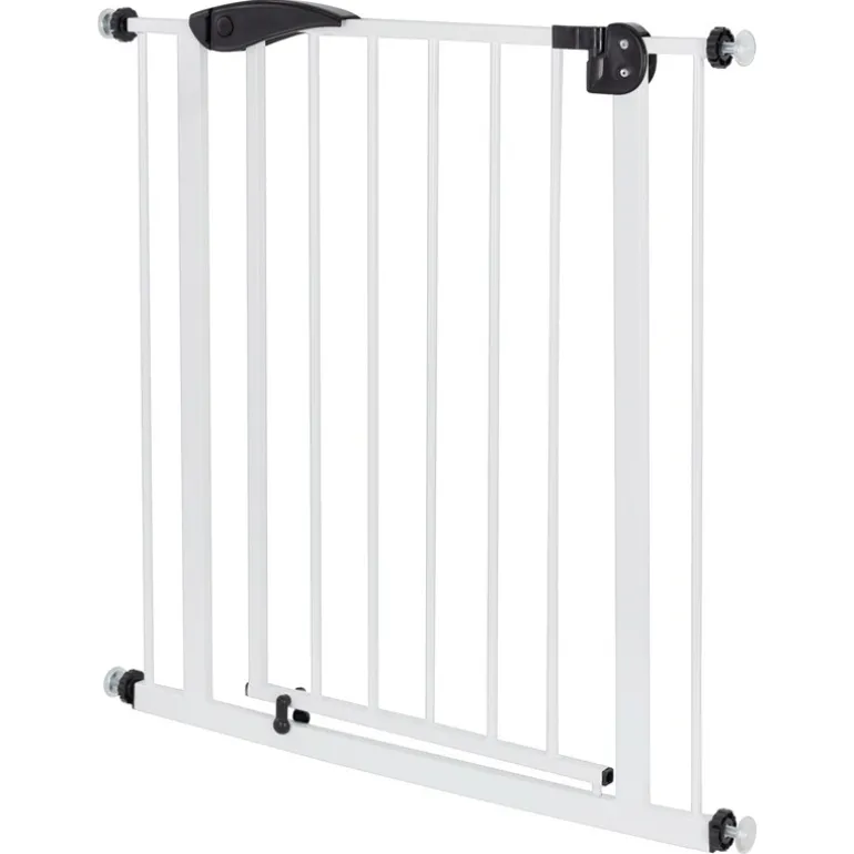 Türschutzgitter Weiß 75-85 cm aus Metall