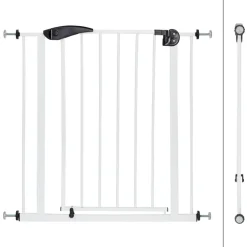 Türschutzgitter Weiß 75-85 cm aus Metall
