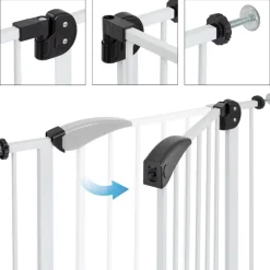 Türschutzgitter Weiß 75-85 cm aus Metall