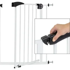 Türschutzgitter Weiß 75-85 cm aus Metall