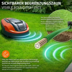 Universal 50m Begrenzungskabel für Mähroboter + 200 Erdnägel