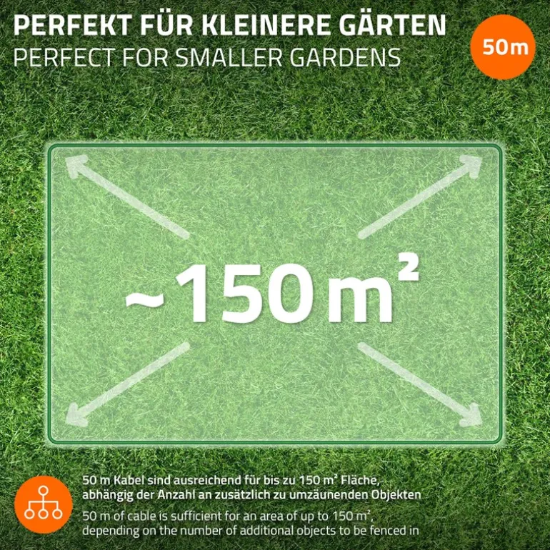 Universal 50m Begrenzungskabel für Mähroboter + 200 Erdnägel