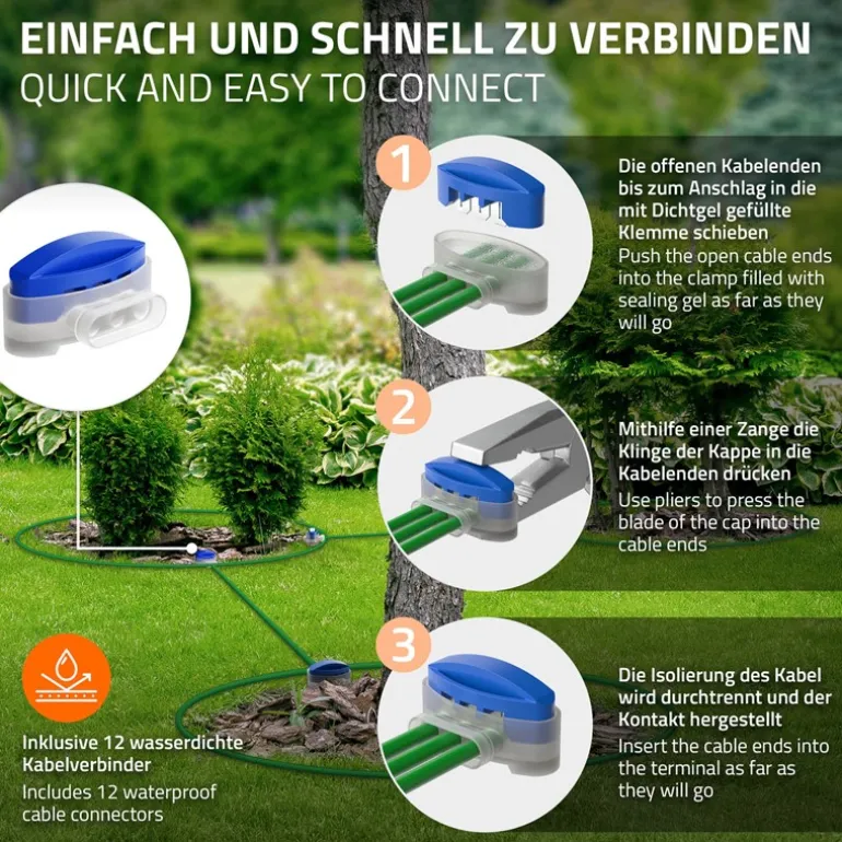 Universal 50m Begrenzungskabel für Mähroboter + 200 Erdnägel