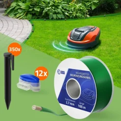 Universal 100m Begrenzungskabel für Mähroboter + 350 Erdnägel