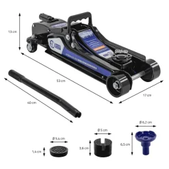 Wagenheber hydraulisch 2,5T Rangierwagenheber tragbar inkl. 2x Gummiauflage & SUV-Adapter