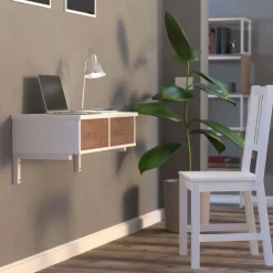 Wandkonsole Regalhalterung 2er Set 350 x 150 mm weiß aus Stahl ML-Design