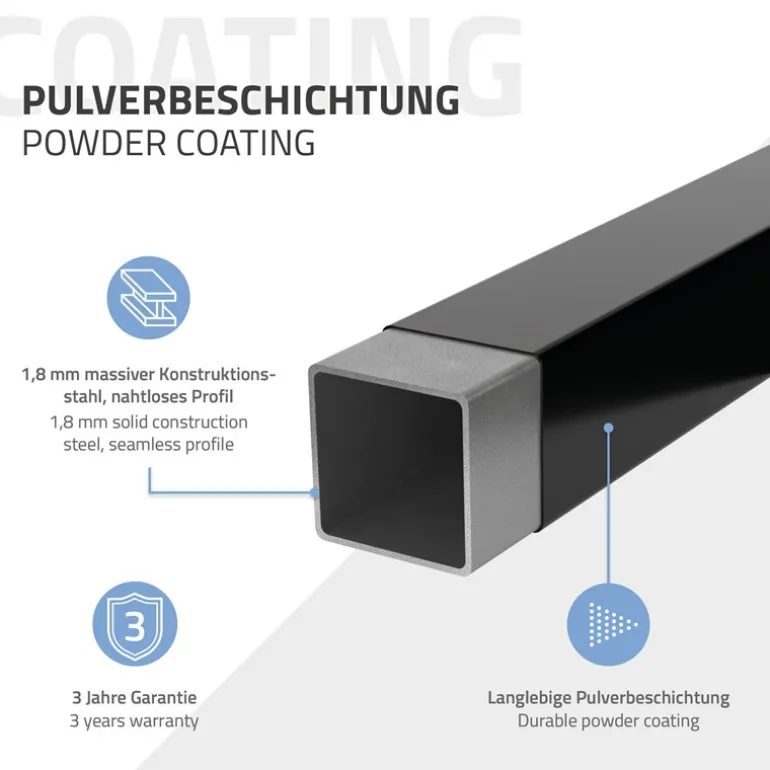Wandkonsole Regalhalterung 2er Set 400 x 150 mm schwarz aus Stahl ML-Design