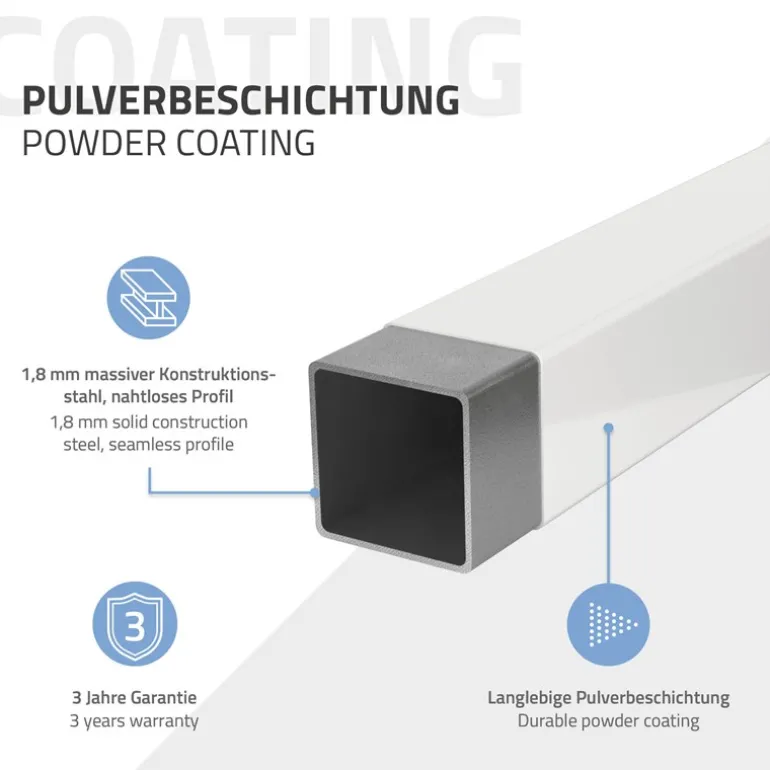Wandkonsole Regalhalterung 2er Set 400 x 150 mm weiß aus Stahl ML-Design