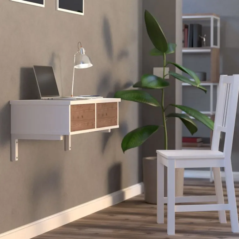 Wandkonsole Regalhalterung 2er Set 400 x 150 mm weiß aus Stahl ML-Design